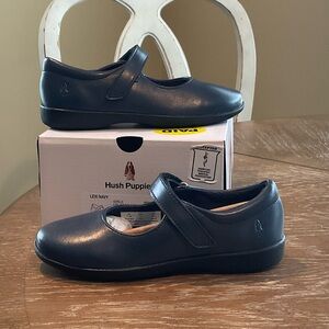 Hush Puppies Navy Kids Dress Shoes